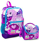 Coral High Mor Unicorn Kız Çocuk İlköğretim Okul Sırt Çantası ve Beslenme Çanta Seti