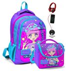 Coral High Kız Çocuk Okul Çantası ve Beslenme Çantası Seti - Pembe K-Pop