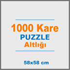 1000 Parçalık Kare Puzzle Altlığı - 58x58 cm Beyaz Puzzle Alt Tablası