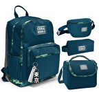 Coral High İlkokul/Ortaokul Çanta Seti ve Bel Çantası- Nefti Kamuflaj - Erkek Çocuk