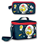 Kral Şakir Astranot Isı Yalıtımlı Lacivert Beslenme ve Kalem Çantası Seti - Erkek Çocuk