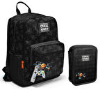 Coral High Drone Pilotu Siyah Erkek Çocuk Okul Çantası ve Organizer Kalemlik Seti - İlkokul ve Ortaokul