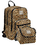 Coral High İlkokul ve Ortaokul Sırt Çantası ve Beslenme Seti - Kız Çocuklar İçin Kahverengi Leopar