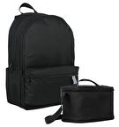 Cennec İkili Siyah İlkokul Okul Çantası Seti - Erkek Çocuk - SETUMT5120B