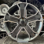 22 inç 5x120 RANGE ROVER UYUMLU Gun Metal Elmas Kesim Jant Modeli Land Rover
