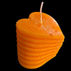 dekoratif kalp figürü kokul mum