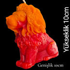 dekoratif aslan figürü kokulu mum