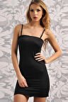 MikropolyamidKumaşlı Askıları Çıkabilen Straplez Kısa Elbise Altı Kombinezon