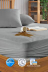 Formeya Pamukkale Gri Alez Mikro Fitted Sıvı Geçirmez Yatak Koruyucu Alez