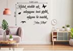 Leylaser 120*80 cm Kelebek Misalidir Aşk Ahşap Duvar Yazısı