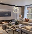 TT013-BY TT Aydınlatma Düğüm Modeli ( Sarı Işık Led ) Mat Beyaz Led Avize