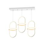 TT006-3S-BY TT Aydınlatma Minyon Modeli ( Sarı Işık Led ) 3 lü Mat Beyaz Sıralı Led Avize