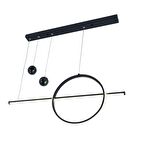 TT026-SY TT Aydınlatma Mat Siyah ( 3 Renk Işık ) Led Avize