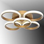 TT304-4+1-ESK YUVARLAK TT Aydınlatma Eskitme Boyalı ( Sarı Işık )  5 li Led Avize