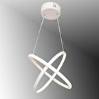 TT315-BY TT Aydınlatma 2Halka Modeli Mat Beyaz ( Gün Işığı ) Led Avize