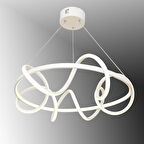 TT314-BY TT Aydınlatma Büyük Sarmal Modeli Mat Beyaz ( Beyaz Işık ) Led Avize