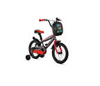 ÜMİT 1610 HOTSHOT-CANTA-V ERKEK ÇOCUK BİSİKLETİ 16 JANT ANTRASİT KIRMIZI
