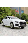 Audi Q8 SUV Tarzı Araba 1:24 Diecast Metal Model Araba Koleksiyon Araba Sesli Işıklı Audi Jip Araba