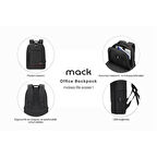 Mack MCC-007 17.3" Office USB Girişli Notebook Sırt Çantası Siyah