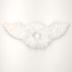 Beyaz Melek Kanatlı Lastikli Toka