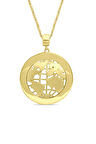 Altın Dünya Kolye (Küçük Boy)