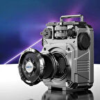 Mecha Tarzı Bluetooth Hoparlör Taşınabilir Subwoofer Mini Kablosuz Şarjlı Bas Müzik Çalar Ses Kutusu