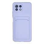 Xiaomi Mi 11 Kılıf Kelvin Kartvizitli Silikon - Lila