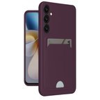 Samsung Uyumlu Galaxy A26 Kılıf Kelvin Kartvizitli Silikon - Derin Mor