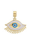 Sedef Mineli Göz Altın Nazar Kolye Ucu
