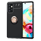 Samsung Galaxy A52 Kılıf Yüzüklü Şık Premium Silikon Kapak RCV/Ravel