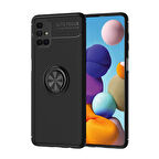 Samsung Galaxy M51 Kılıf Yüzüklü Şık Premium Silikon Kapak RCV/Ravel