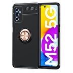 Samsung Galaxy M52 Kılıf Yüzüklü Şık Premium Silikon Kapak RCV/Ravel