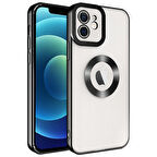iPhone 11 Uyumlu Kenarları Parlak ve Logo Detaylı Şık Esnek Silikon Kapak RCV/Omega