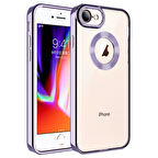 iPhone 7 Uyumlu Kenarları Parlak ve Logo Detaylı Şık Esnek Silikon Kapak RCV/Omega