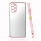 Samsung Galaxy A32 4G Kılıf Kenarları Renkli arkası Mat Rexa Premium Silikon Kapak