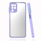 Samsung Galaxy M32 Kılıf Kenarları Renkli arkası Mat Rexa Premium Silikon Kapak