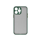 iPhone 14 Pro Max Kılıf Kenarları Renkli arkası Mat Rexa Premium Silikon Kapak