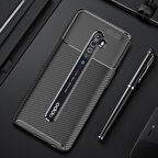 Oppo Reno 2Z Kılıf Karekarbon Desenli Şık ve Dayanıklı Torvex Premium Silikon Kapak