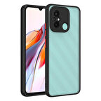 Redmi 12C Kılıf Kenarları Renkli arkası Mat Rexa Premium Silikon Kapak