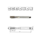 MTE Makina Takım M12x1.5 HSS - E DIN 374/C Metrik İnce Vidalı Düz Kanallı Makina Kılavuzu - B00105751206