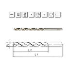 MTE Makina Takım 2.5 mm HSS DIN 340 Silindirik Saplı Uzun Matkap Ucu - B00007200250