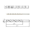 MTE Makina Takım 2.5 mm HSS DIN 1869 -1 Silindirik Saplı Çok Uzun Matkap Ucu N Tipi - B00007500250