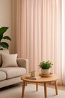 Estetik Modern Flamlı Dokulu Pileli Tül Perde Salon Oturma Odası Yatak Odası Çocuk Odası