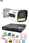 FURY 1 Kameralı Su Geçirmez 1080P 4 x Ultra Ledli Gece Renkli Güvenlik Kamera Seti 5500 500GB