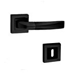 KRİSTAL KARE KAPI KOLU MAT SİYAH ROZETLİ ODA (TK)