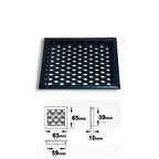 PLASTİK MENFEZ KARE SİYAH