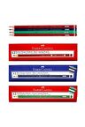 Faber-Castell Kırmızı 12'li - Yeşil 12'li - Mavi 12'li Kopya Kalemi