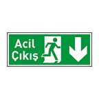 ACİL ÇIKIŞ LEVHASI AŞAĞI
