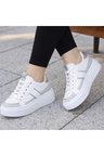 Kadın Trend Kalın Taban Sneaker Günlük Spor Ayakkabı Bağcıklı Ortopedik Rahat Taban