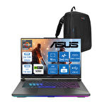 Asus Rog Strix G16 G614PM-S5062 Amd Ryzen 9 8940HX Aı 24GB GB 1tb SSD +1tb SSD 8GB/RTX5060 Gddr7 115W 16"/ 2.5k (2560 x 1600, Wqxga) 3ms 240Hz, 500 Nits Freedos Gaming Laptop WS5062F04+ZETTAÇANTA